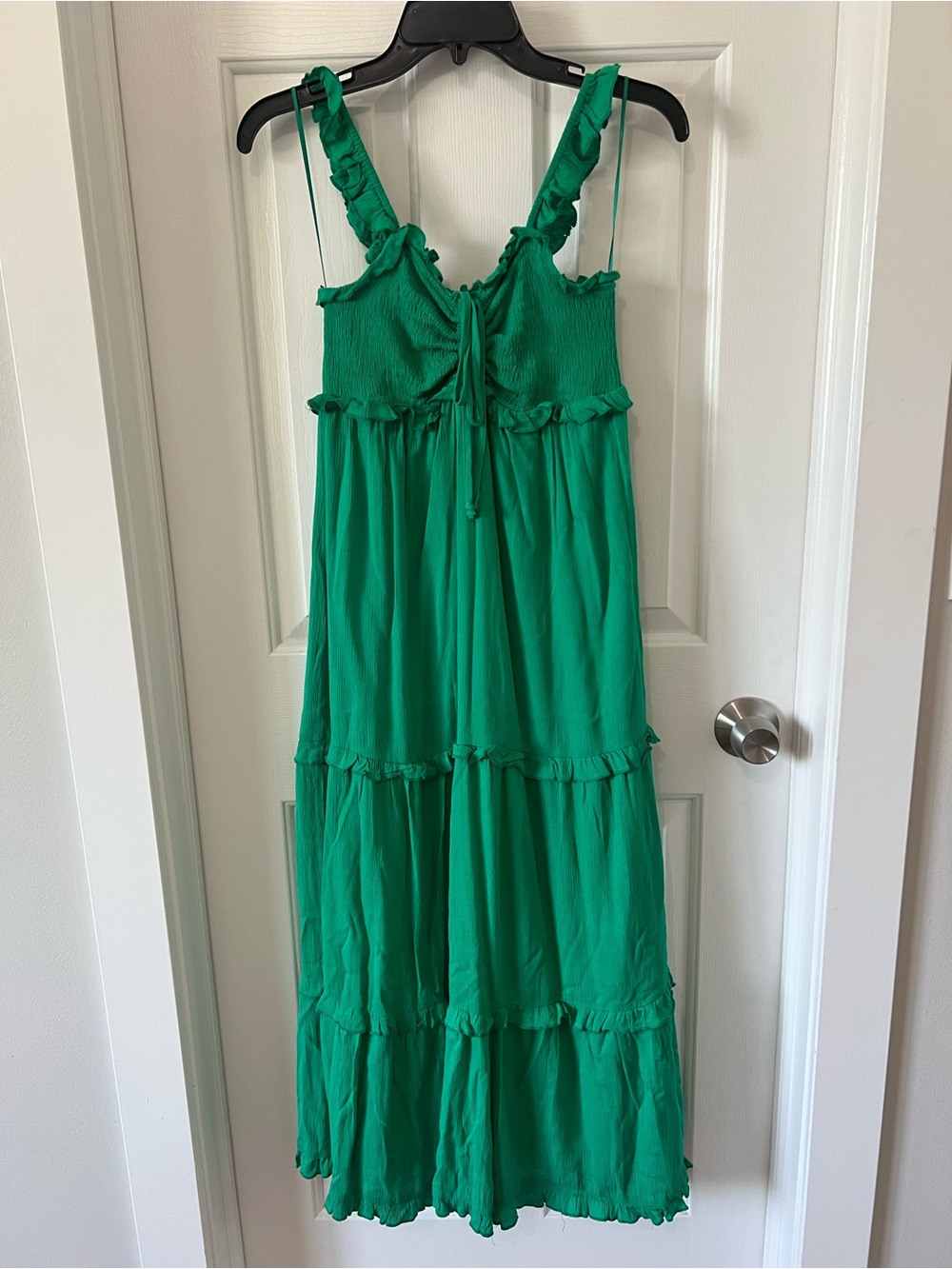 Papermoon Emerald Green Smocked Waist Maxi Skirt